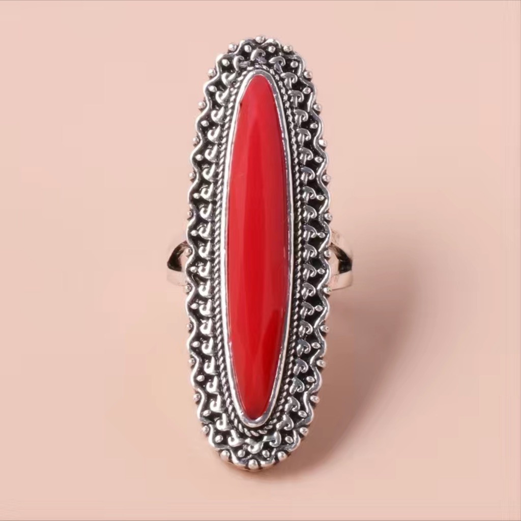 Red/Silver Colored Ring